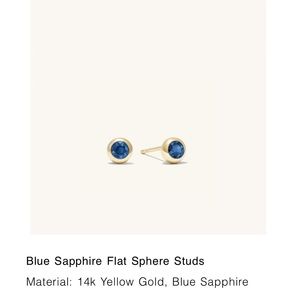 Merjuri Sapphire Studs (missing backs)